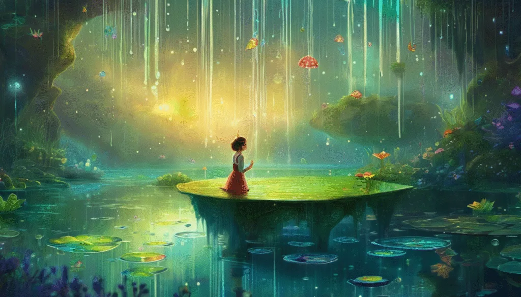 Beneath the Rainbow Puddle Veil