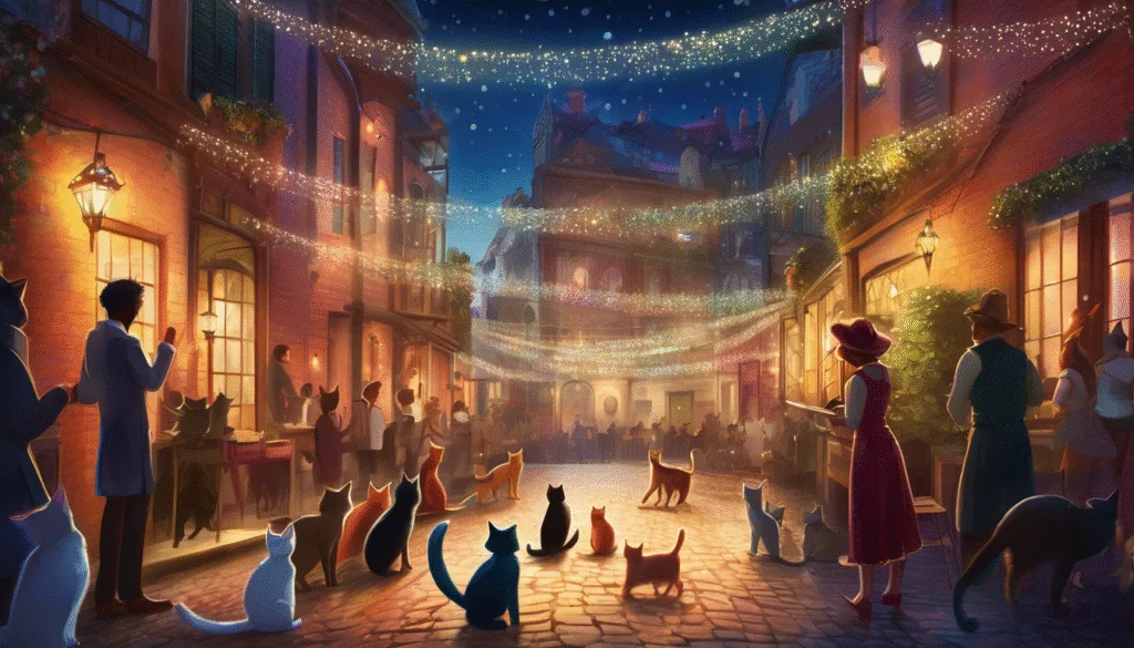 Moonlit Whiskers and Magic Lights