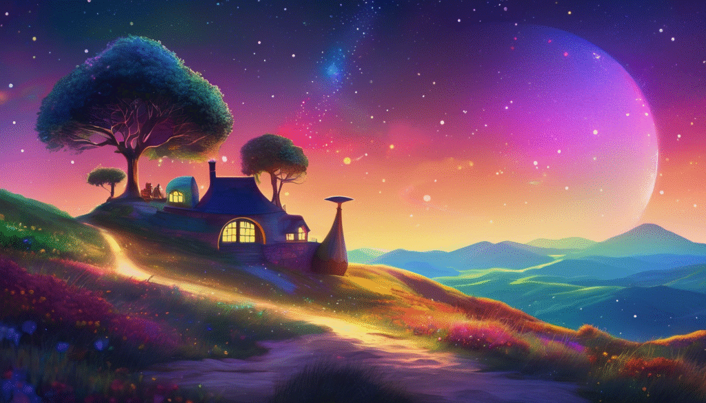 Whimsy Beneath the Starlit Hill